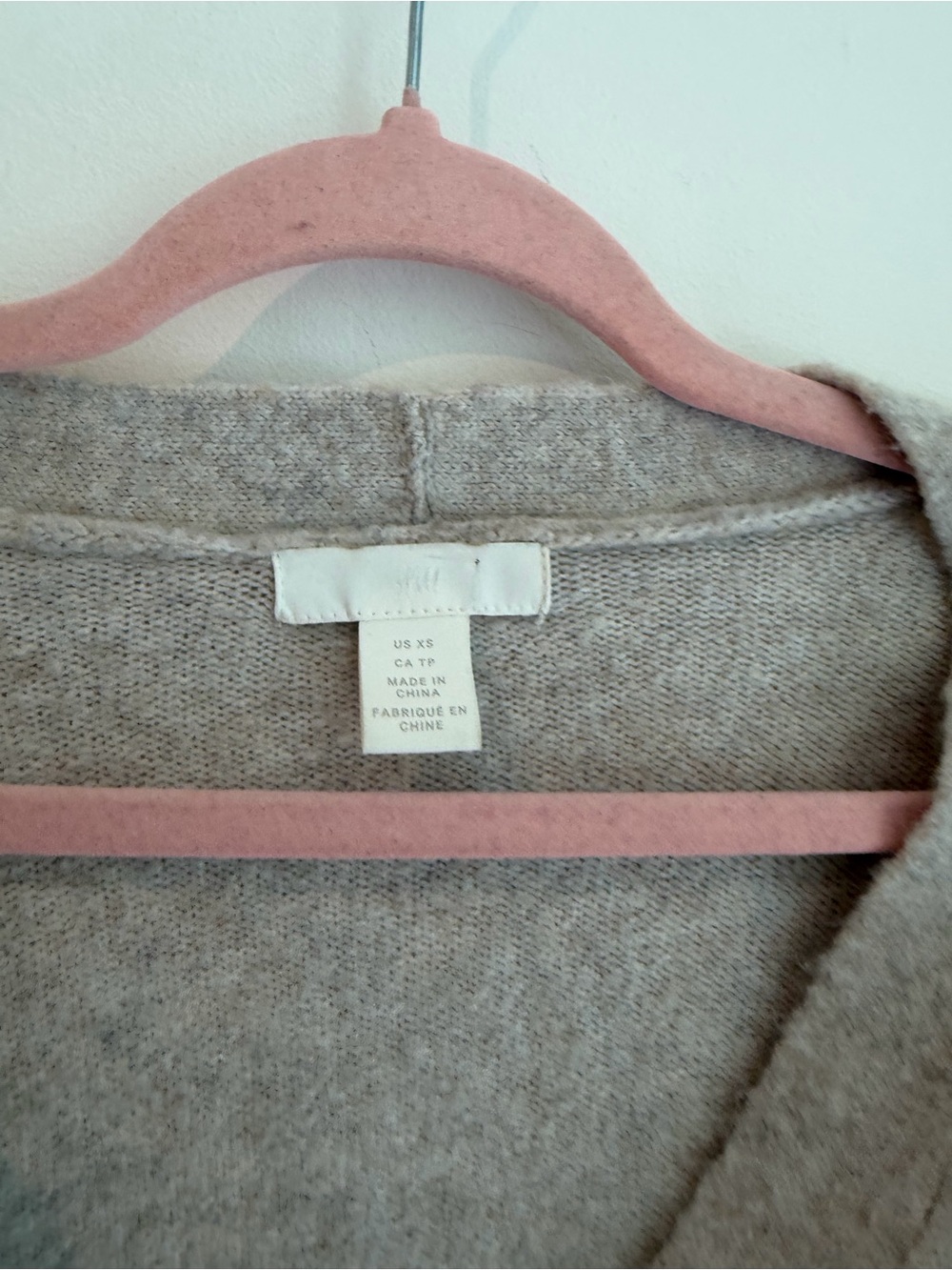 H&M Taupe Puff Sleeve Jeweled Button Cardigan - Picture 4 of 5